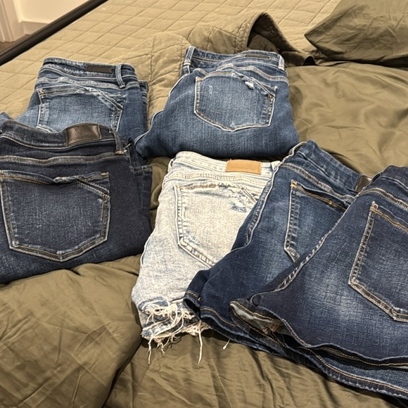 Rock Revival Women's Dark and Light Blue Jeans - Picture 4 of 11